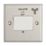 Contactum iConic 10AX 1-Gang 3-Pole Fan Isolator Switch Brushed Steel  with White Inserts