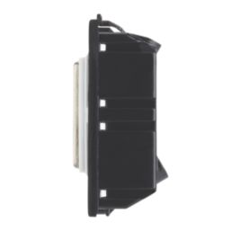 Contactum  20AX Grid SP Key Switch Brushed Steel  with White Inserts