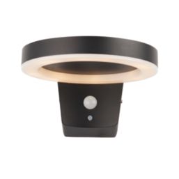 Saxby Aura Outdoor LED Solar Wall Light With PIR & Photocell Sensor Black 300lm