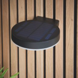 Saxby Aura Outdoor LED Solar Wall Light With PIR & Photocell Sensor Black 300lm