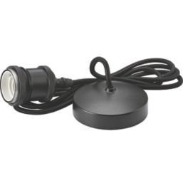 Knightsbridge Vintage 1.8m Pendant Set Light Fitting E27 Smoked Bronze 3 1/2"