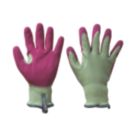 ClipGlove Warm 'n' Waterproof  Womens Polyester & Latex Gardening Gloves Pink / Mint Small