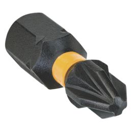 DEWALT Extreme 1/4" 25mm Hex Shank PZ2 Impact Screwdriver Bits 25 Pack