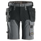 Snickers 6175 Stretch Work Shorts Steel Grey / Black 44" W