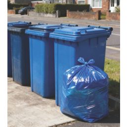 L-PRO 10602 Blue Polythene Sacks / Bin Liners 90Ltr 200 Pack
