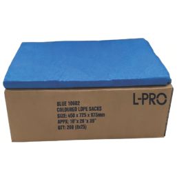 L-PRO 10602 Blue Polythene Sacks / Bin Liners 90Ltr 200 Pack