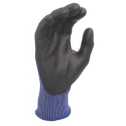 MCR Safety Graphene Fibre CT1071PU Cut-Resistant Gloves Blue/Black Large