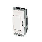MK Grid Plus 20A 2-Way Grid Light Switch White with Colour-Matched Inserts