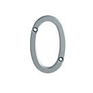 Fab & Fix Door Numeral 0 Polished Chrome 80mm