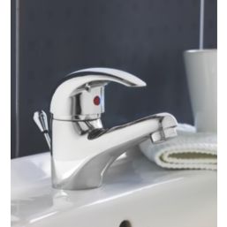 Swirl Conventional Chrome 111mm Cloakroom Lever Mono Basin Mixer Tap  With Pop-Up Waste
