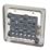 Hager Sollysta WRPS32BSW 10AX 3-Gang 2-Way Light Switch  Brushed Steel with White Inserts