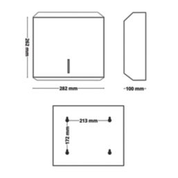 ETAL  Lockable Towel Dispenser Stainless Steel 263mm x 283mm