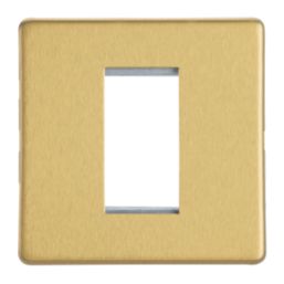 Contactum Lyric 1-Module Modular Faceplate Brushed Brass