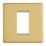 Contactum Lyric 1-Module Modular Faceplate Brushed Brass
