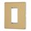 Contactum Lyric 1-Module Modular Faceplate Brushed Brass