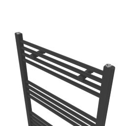 Flomasta 1000mm x 600mm 1760BTU Black Flat  Towel Radiator