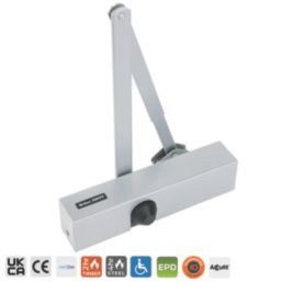 Briton 2003V Fire Rated Overhead Door Closer Silver