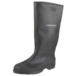 Dunlop Pricemaster 380PP Metal Free  Non Safety Wellies Black Size 8