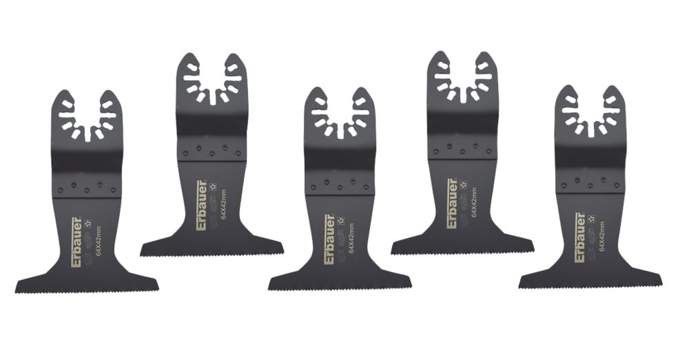 Erbauer MultiMaterial Plunge Cutting Blades 64mm 5 Pack Screwfix