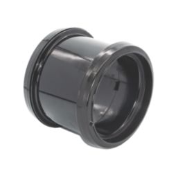 FloPlast  Push-Fit Double Socket Pipe Coupler Black 110mm