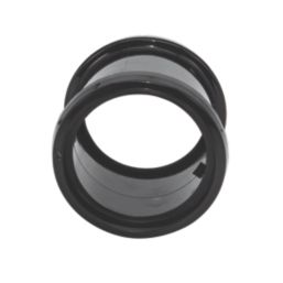 FloPlast  Push-Fit Double Socket Pipe Coupler Black 110mm