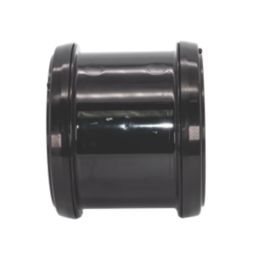 FloPlast  Push-Fit Double Socket Pipe Coupler Black 110mm
