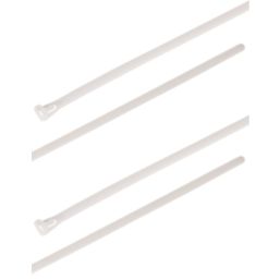 Essentials Non Fire Rated Easy Release Cable Ties Natural 37cm x 0.75cm 100 Pack