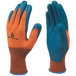 Delta Plus VE733 Supreme Grip General Handling Gloves Orange / Blue Large