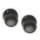 Designer Levers Ringed Mortice Door Knob Pair Matt Black 64mm
