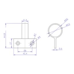 Smith & Locke Sash Window Ring Pull Matt Black 42mm x 45mm