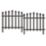 Apollo Metal Decorative Border Edge Fencing (Straight) Matt Black Powder Coated 0.45m