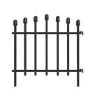 Apollo Metal Decorative Border Edge Fencing (Straight) Matt Black Powder Coated 0.45m