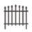 Apollo Metal Decorative Border Edge Fencing (Straight) Matt Black Powder Coated 0.45m