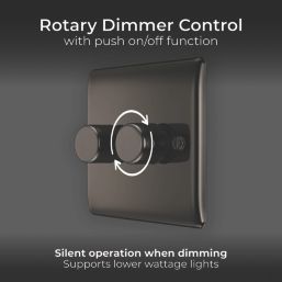 British General Nexus Metal 2-Gang 2-Way LED Dimmer Switch  Black Nickel