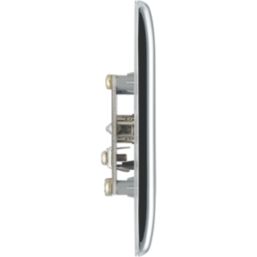 British General Nexus Metal 1-Gang Coaxial TV Socket Polished Chrome