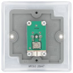 British General Nexus Metal 1-Gang Coaxial TV Socket Polished Chrome