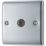 British General Nexus Metal 1-Gang Coaxial TV Socket Polished Chrome