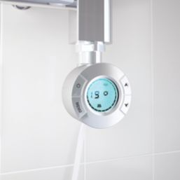 Flomasta 700mm x 400mm 511BTU Chrome Flat Electric Towel Radiator