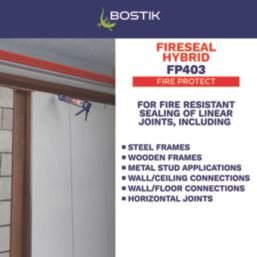 Bostik FP403 Fire Resistant Hybrid Sealant White 290ml