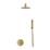 Swirl Melba Rear-Fed Concealed Satin Brass  Multi-Head Shower