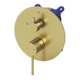 Swirl Melba Rear-Fed Concealed Satin Brass  Multi-Head Shower