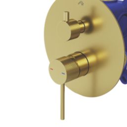 Swirl Melba Rear-Fed Concealed Satin Brass  Multi-Head Shower