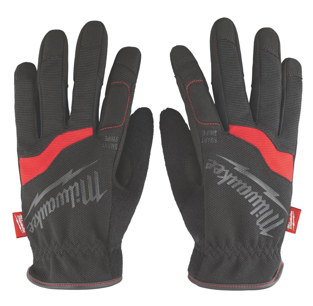Milwaukee FreeFlex Work Gloves Black Large Screwfix