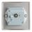 Contactum iConic 1-Gang F-Type Satellite Socket Brushed Steel with White Inserts