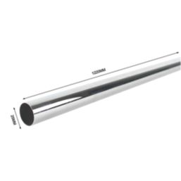 Essentials Tube Polished Chrome 1220mm x 25mm
