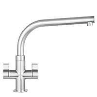 Franke Sion Dual-Lever Mono Mixer Kitchen Tap Brushed Steel