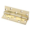 Eclipse  Electro Brass Grade 14 Fire Rated Insignia Thrust Bearing Hinge 127mm x 76mm 2 Pack