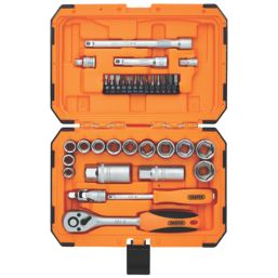 Draper Hi-Torq Mixed Drive 6-Point Socket Set 34 Pieces
