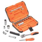 Draper Hi-Torq Mixed Drive 6-Point Socket Set 34 Pieces
