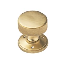 Designer Levers Kensington Knurled Door Knob 60mm Pair Brushed Brass